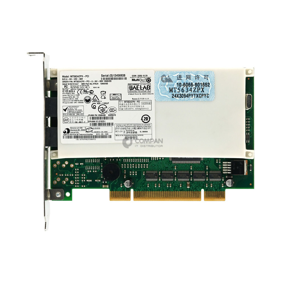 10N8499 IBM MULTITECH V.92 INTERNAL PCI MODEM ADAPTER MT5634ZPX-PCI